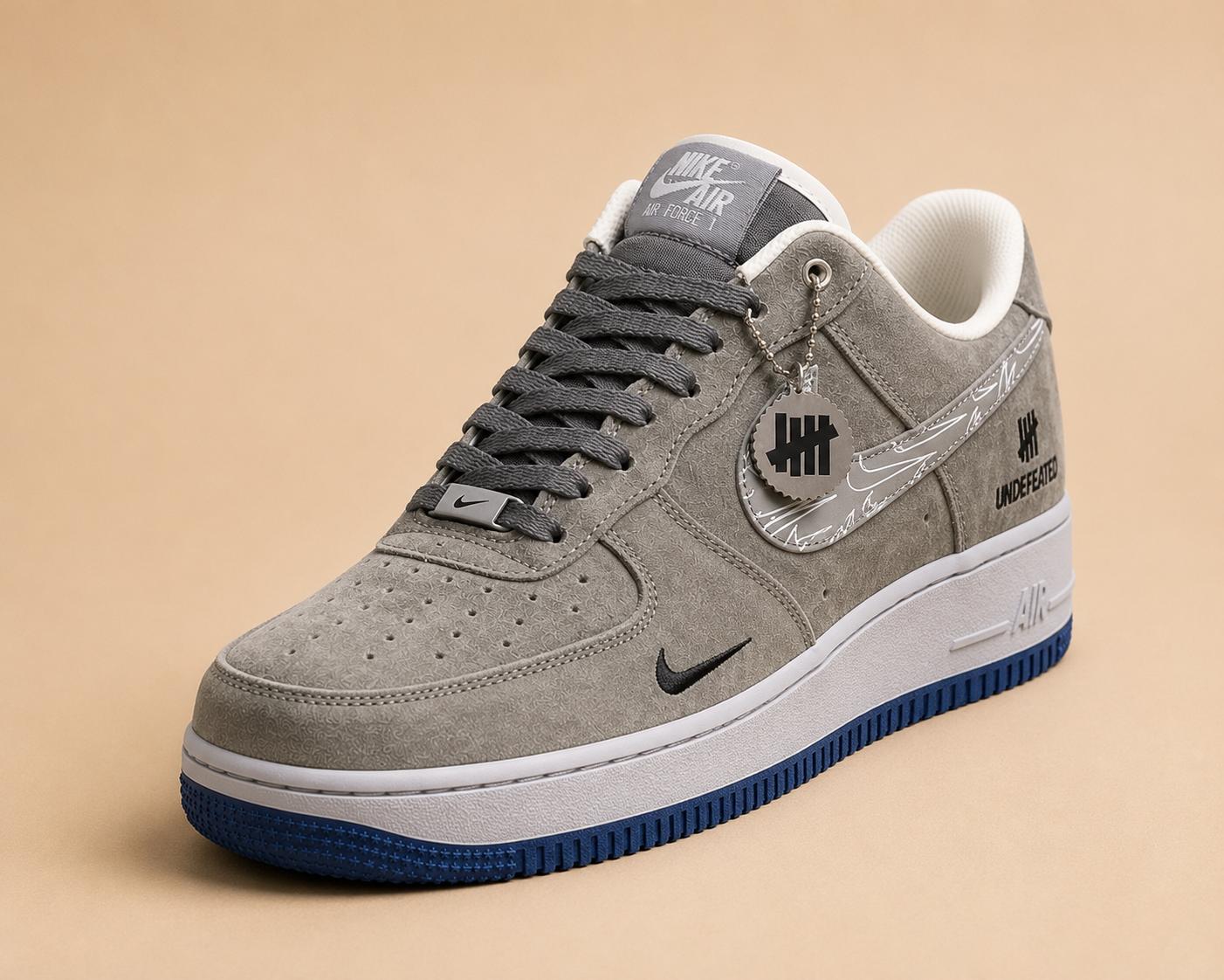 NIKE AIRFORCE CUSTOM UNDEFEATED GREY BLUE